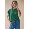 imageArachampCloz Womens Wool Blend Short Sleeve Oversized Sweater Business Casual Tops Summer 2026Teal