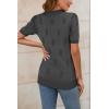 imageArachampCloz Womens Lightweight Blouse Short Sleeve Crew Neck Sweaters Business Casual Tops Spring Summer Outfits 2026Dark Grey