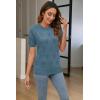 imageArachampCloz Womens Lightweight Blouse Short Sleeve Crew Neck Sweaters Business Casual Tops Spring Summer Outfits 2026Dusty Blue