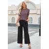 imageArachampCloz Womens Lightweight Blouse Short Sleeve Crew Neck Sweaters Business Casual Tops Spring Summer Outfits 2026Dusty Rose
