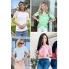imageArachampCloz Womens Lightweight Blouse Short Sleeve Crew Neck Sweaters Business Casual Tops Spring Summer Outfits 2026Light Blue