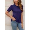 imageArachampCloz Womens Lightweight Blouse Short Sleeve Crew Neck Sweaters Business Casual Tops Spring Summer Outfits 2026Navy