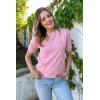 imageArachampCloz Womens Lightweight Blouse Short Sleeve Crew Neck Sweaters Business Casual Tops Spring Summer Outfits 2026Pink