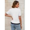 imageArachampCloz Womens Lightweight Blouse Short Sleeve Crew Neck Sweaters Business Casual Tops Spring Summer Outfits 2026Whiteblack