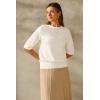 imageArachampCloz Womens Lightweight Blouse Short Sleeve Crew Neck Sweaters Business Casual Tops Spring Summer Outfits 2026Zbeige