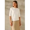 imageArachampCloz Womens Lightweight Blouse Short Sleeve Crew Neck Sweaters Business Casual Tops Spring Summer Outfits 2026Zbeige