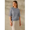 imageArachampCloz Womens Lightweight Blouse Short Sleeve Crew Neck Sweaters Business Casual Tops Spring Summer Outfits 2026Zgray