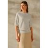 imageArachampCloz Womens Lightweight Blouse Short Sleeve Crew Neck Sweaters Business Casual Tops Spring Summer Outfits 2026Zkhaki