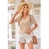 imageArachampCloz Womens Lightweight Spring Summer Sweater Tops Casual Short Sleeve Blouses ShirtsAzapricot 02