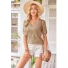 imageArachampCloz Womens Lightweight Spring Summer Sweater Tops Casual Short Sleeve Blouses ShirtsAzapricot