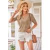 imageArachampCloz Womens Lightweight Spring Summer Sweater Tops Casual Short Sleeve Blouses ShirtsAzapricot