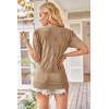 imageArachampCloz Womens Lightweight Spring Summer Sweater Tops Casual Short Sleeve Blouses ShirtsAzapricot