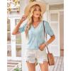 imageArachampCloz Womens Lightweight Spring Summer Sweater Tops Casual Short Sleeve Blouses ShirtsAzlight Blue