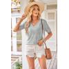 imageArachampCloz Womens Lightweight Spring Summer Sweater Tops Casual Short Sleeve Blouses ShirtsAzlight Grey