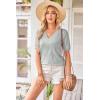 imageArachampCloz Womens Lightweight Spring Summer Sweater Tops Casual Short Sleeve Blouses ShirtsAzlight Grey