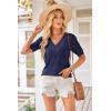imageArachampCloz Womens Lightweight Spring Summer Sweater Tops Casual Short Sleeve Blouses ShirtsAznavy