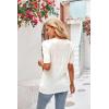 imageArachampCloz Womens Lightweight Spring Summer Sweater Tops Casual Short Sleeve Blouses ShirtsAzoff White
