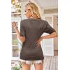 imageArachampCloz Womens Lightweight Spring Summer Sweater Tops Casual Short Sleeve Blouses ShirtsBnutmeg