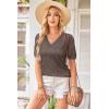 imageArachampCloz Womens Lightweight Spring Summer Sweater Tops Casual Short Sleeve Blouses ShirtsBnutmeg