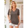 imageArachampCloz Womens Lightweight Spring Summer Sweater Tops Casual Short Sleeve Blouses ShirtsBnutmeg