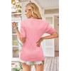 imageArachampCloz Womens Lightweight Spring Summer Sweater Tops Casual Short Sleeve Blouses ShirtsBpink