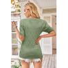 imageArachampCloz Womens Lightweight Spring Summer Sweater Tops Casual Short Sleeve Blouses ShirtsBsage Green