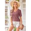 imageArachampCloz Womens Lightweight Spring Summer Sweater Tops Casual Short Sleeve Blouses ShirtsDusty Rose
