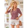 imageArachampCloz Womens Lightweight Spring Summer Sweater Tops Casual Short Sleeve Blouses ShirtsDusty Rose
