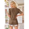 imageArachampCloz Womens Lightweight Spring Summer Sweater Tops Casual Short Sleeve Blouses ShirtsKhaki