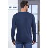 imageArachampCloz Mens Wool Blend Loose Fit Sweater Ultra Soft 2025 Spring Bottoming Crewneck Fashion PulloverBlue