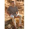 imageArachampCloz Mens Wool Blend Loose Fit Sweater Ultra Soft 2025 Spring Bottoming Crewneck Fashion PulloverCoffee