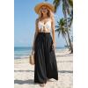 imageArachampCloz Summer Womens Linen Blend High Waisted Flowy Wide Leg Palazzo Casual PantsBlack