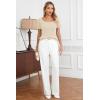 imageArachampCloz Women 2025 Spring Short Sleeve Square Neck T Shirts Knit Pullover Sweater Business Casual Dressy TopsBeige