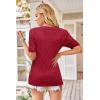 imageArachampCloz Womens Lightweight Spring Summer Sweater Tops Casual Short Sleeve Blouses ShirtsBred