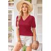 imageArachampCloz Womens Lightweight Spring Summer Sweater Tops Casual Short Sleeve Blouses ShirtsBred