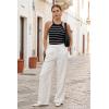 imageArachampCloz Womens Lyocell Blend Slim Fit Striped Casual Halter Tank Tops Summer 2026Striped Black White