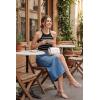 imageArachampCloz Womens Lyocell Blend Slim Fit Striped Casual Halter Tank Tops Summer 2026Striped Black White