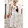 imageArachampCloz Womens Lyocell Blend Slim Fit Striped Casual Halter Tank Tops Summer 2026Striped White Black