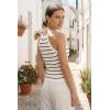 imageArachampCloz Womens Lyocell Blend Slim Fit Striped Casual Halter Tank Tops Summer 2026Striped White Black