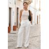 imageArachampCloz Womens Lyocell Blend Slim Fit Striped Casual Halter Tank Tops Summer 2026Striped White Burgundy