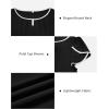 imageArachampCloz Womens Summer Tops Fashion 2023 Ruffle Short Sleeve V Neck Floral Dressy Casual Blouse ShirtsBlack