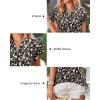 imageArachampCloz Womens Summer Tops Fashion 2023 Ruffle Short Sleeve V Neck Floral Dressy Casual Blouse ShirtsBlack Floral