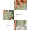 imageArachampCloz Womens Summer Tops Fashion 2023 Ruffle Short Sleeve V Neck Floral Dressy Casual Blouse ShirtsGreen Floral