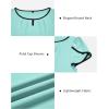 imageArachampCloz Womens Summer Tops Fashion 2023 Ruffle Short Sleeve V Neck Floral Dressy Casual Blouse ShirtsLight Blue
