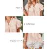 imageArachampCloz Womens Summer Tops Fashion 2023 Ruffle Short Sleeve V Neck Floral Dressy Casual Blouse ShirtsPink Leopard