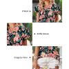 imageArachampCloz Womens Summer Tops Fashion 2023 Ruffle Short Sleeve V Neck Floral Dressy Casual Blouse ShirtsRed Floral