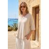 imageArachampCloz Womens Wool Blend Elbow Sleeve Summer Oversized Casual SweaterApricot