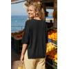 imageArachampCloz Womens Wool Blend Elbow Sleeve Summer Oversized Casual SweaterBlack