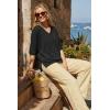 imageArachampCloz Womens Wool Blend Elbow Sleeve Summer Oversized Casual SweaterBlack