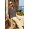 imageArachampCloz Womens Wool Blend Elbow Sleeve Summer Oversized Casual SweaterCoffee